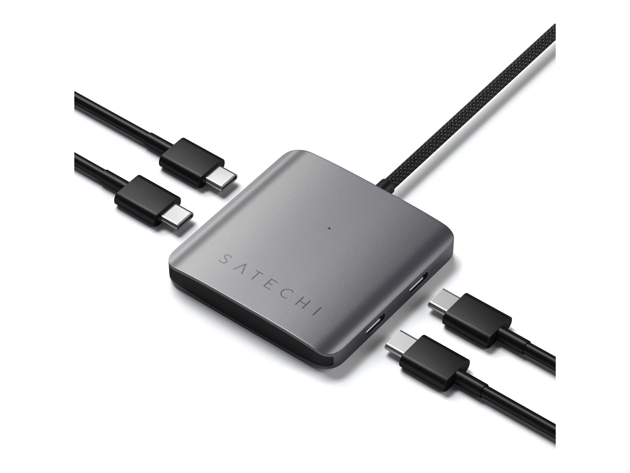 Satechi 4-Port USB-C Hub with PD USB hub - 4 ports - Sølv