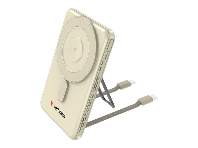 Verbatim Charge 'n' Go Trådløs power bank 5000mAh 20Watt 1xUSB-C Guld