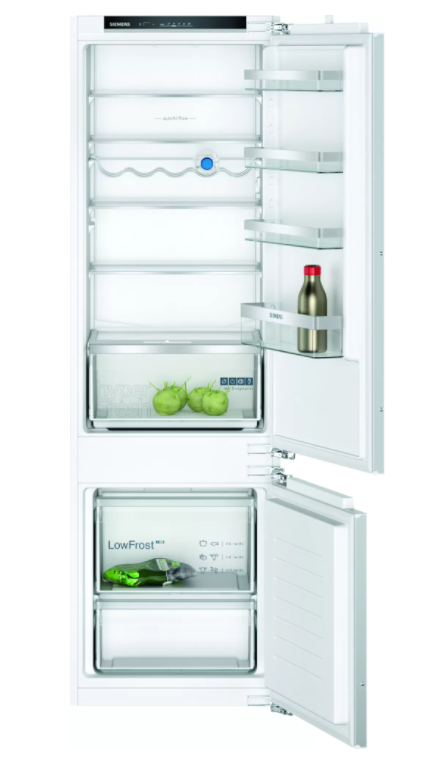 Siemens iQ300 KI87VVFE1 - Køleskab/fryser - bund-fryser - til indbygning - niche - bredde: 56 cm - dybde: 55 cm - højde: 177.5 cm - 270 liter - Klasse E