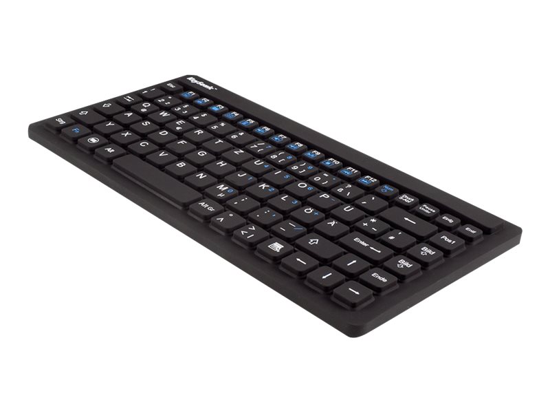 KeySonic KSK-3230IN mini tastatur (DE) - kablet USB, QWERTZ, sort