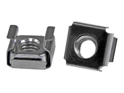 StarTech.com M6 Cage Nuts - 100 Pack - M6 Mounting Cage Nuts for Server Rack & Cabinet (CABCAGENTS62) Burmøtrik Sølv