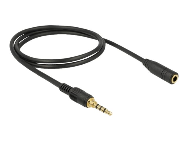 Delock Forlængerkabel til audio 1m Sort