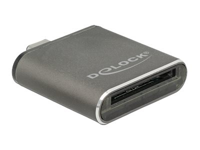 DeLOCK USB Type-C SDHC / SDXC UHS-II / MMC Single Slot Card Reader Kortlæser USB-C 3.1 Gen 1