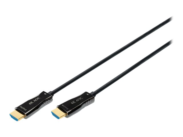 DIGITUS HDMI-kabel med Ethernet 15m Sort