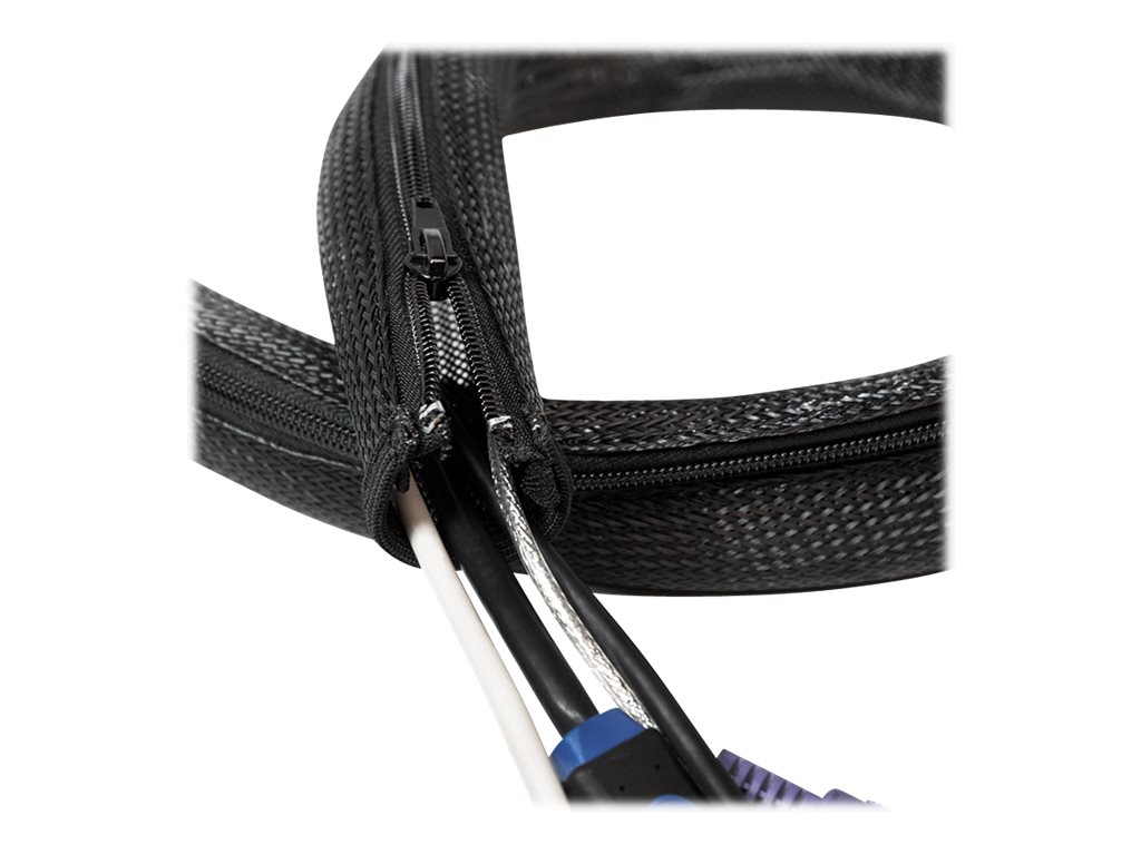 LogiLink Kabelstrømpe / kabelskjuler med lynlås - 30mm / 2m