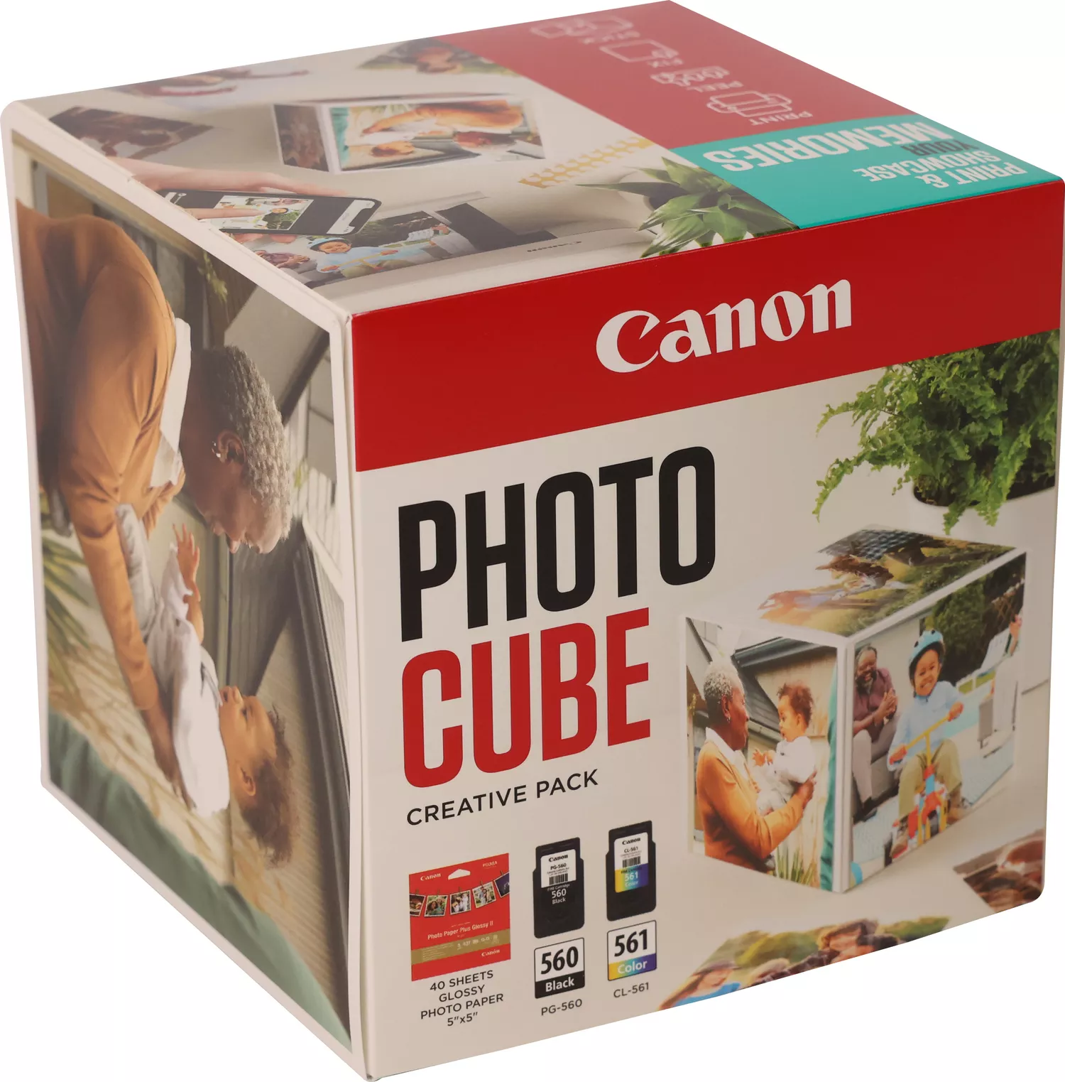 Canon Photo Cube Creative Pack Sort Farve (cyan, magenta, gul) Blækpatron/papirsæt billede