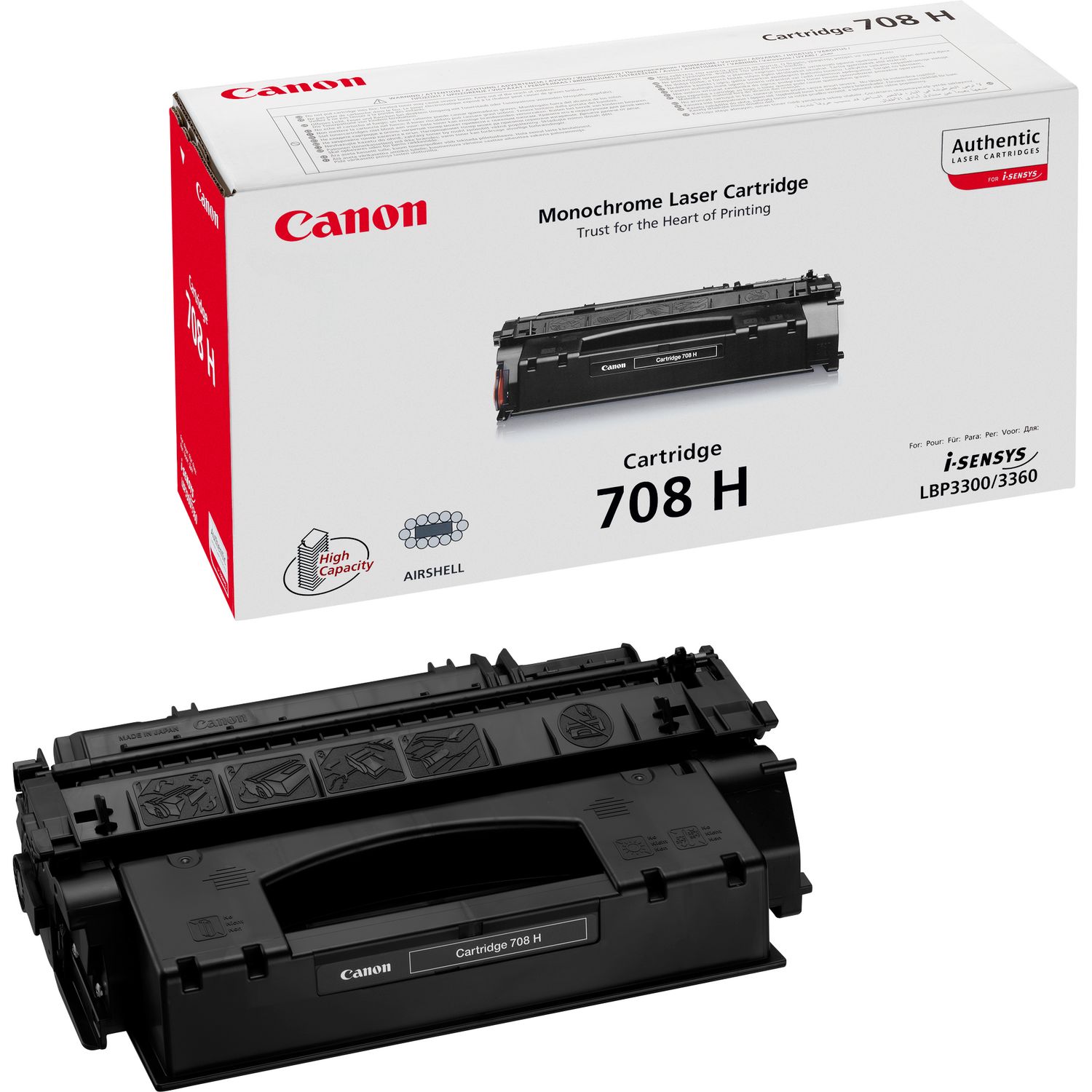 Canon CRG 708 High Capacity Black - Lasertoner Sort