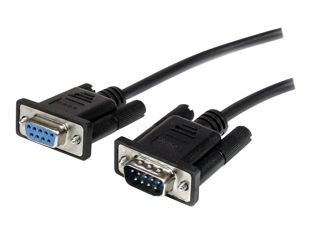 StarTech.com 1m Black Straight Through DB9 RS232 Serial Cable - M/F (MXT1001MBK) Serielforlængerkabel 1m Sort