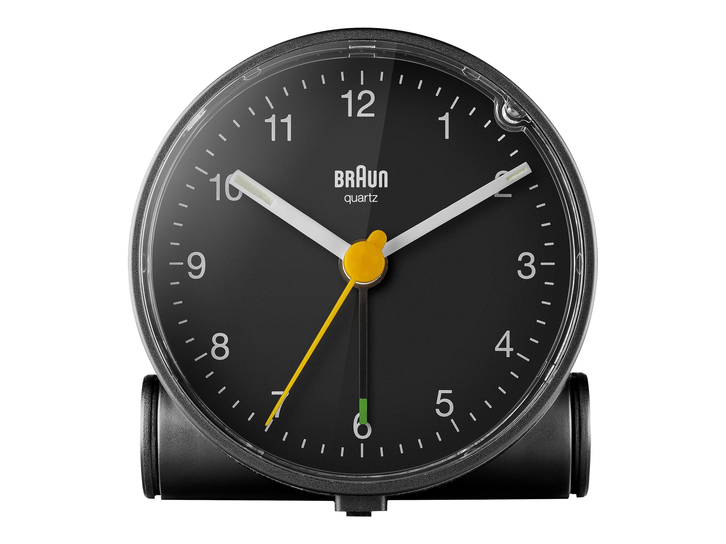 Braun BC01 - alarm clock - round - quartz - desktop - black