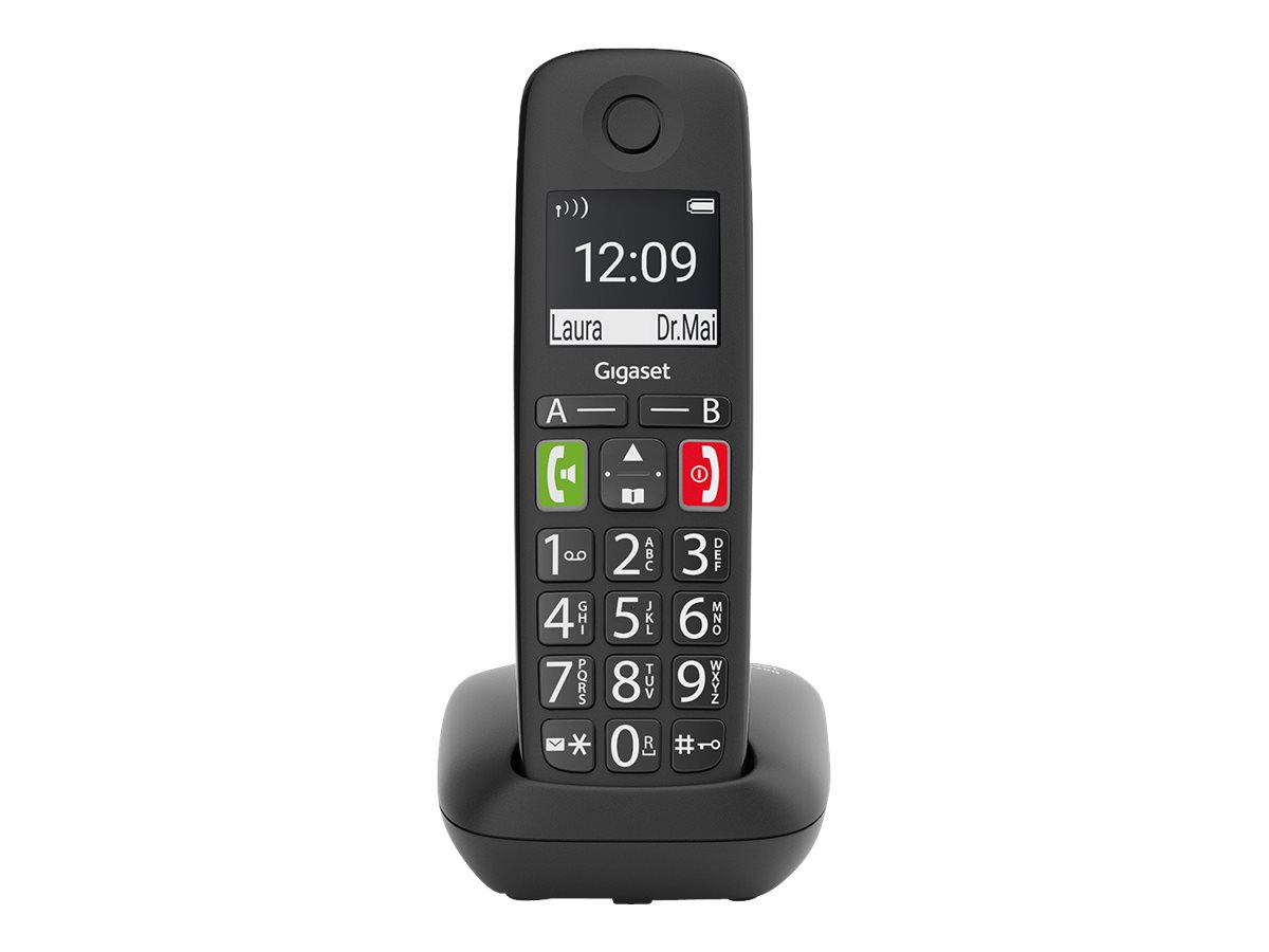 Trådløs fastnettelefon Gigaset E290A med telefonsvarer – sort