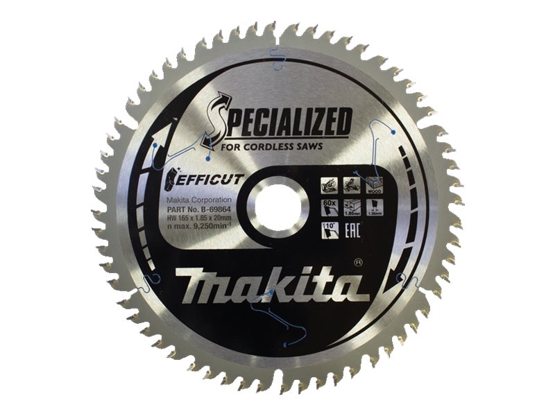 Makita Efficut Circular Saw Blade - for wood metal laminate medium-density fibreboard