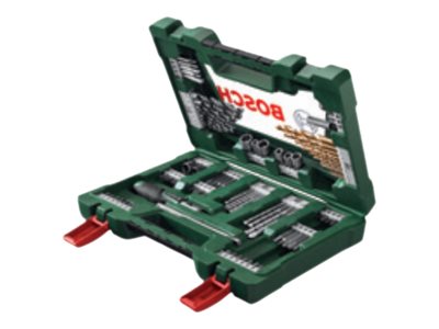 Bosch V-Line - Skruetrækker, bor og sokkelbitsæt - 91 stykker