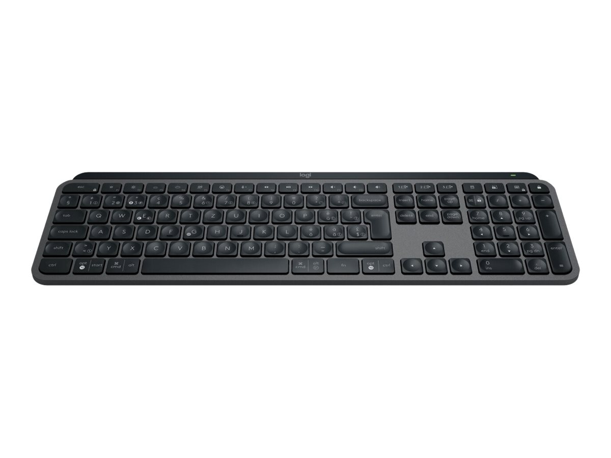 Logitech MX Keys S Graphite with palm rest - US - Tastatur - Amerikansk engelsk - Sort