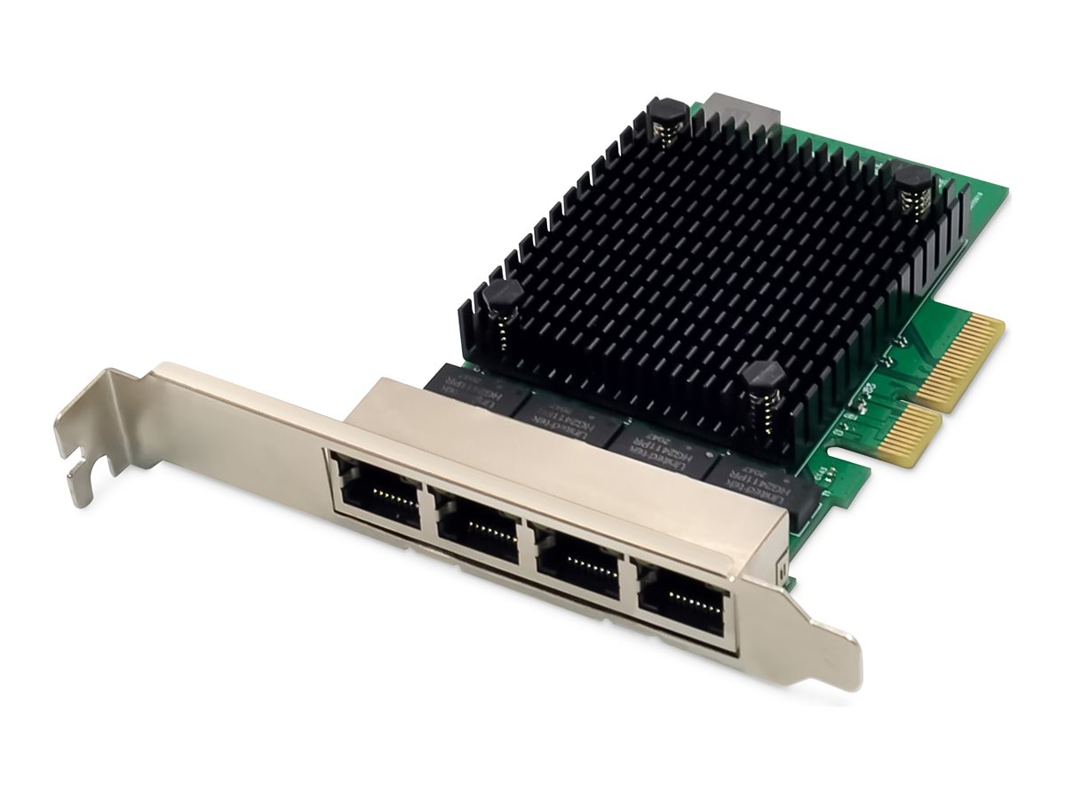 DIGITUS DN-10136 4-Port 2.5 Gigabit Ethernet network card RJ45 PCI Express Realtek chipset