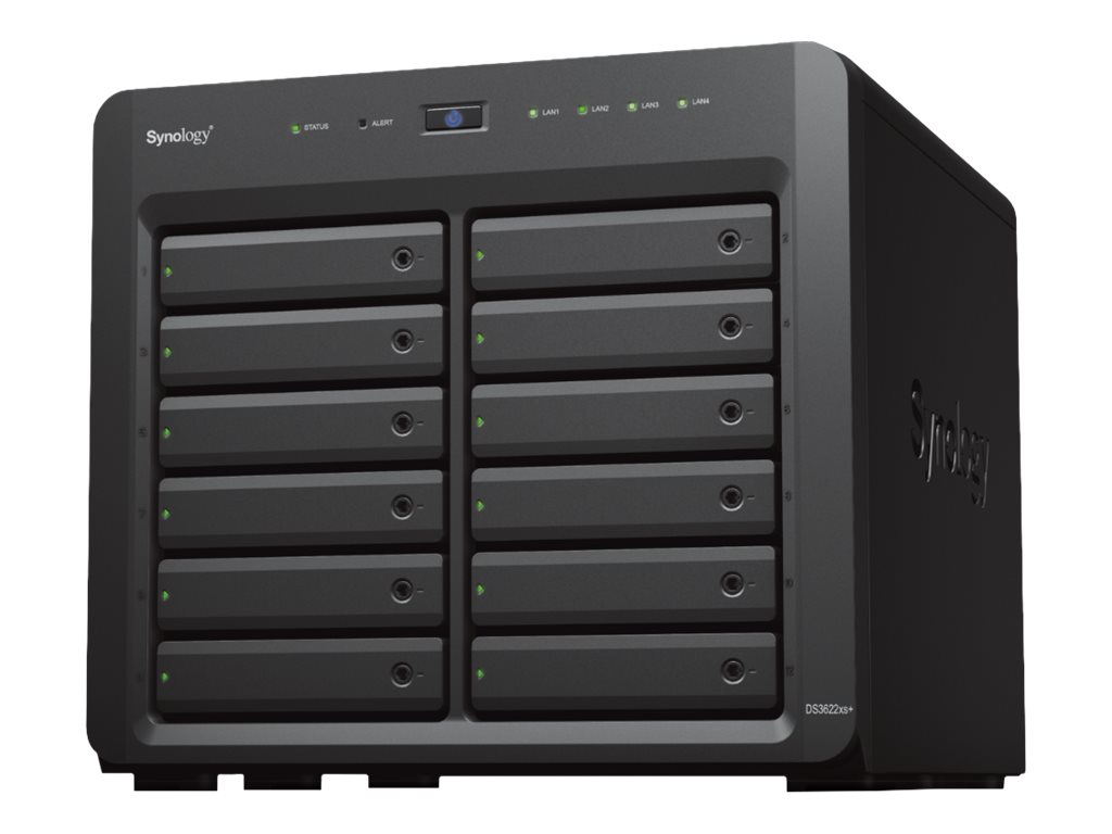 Synology Disk Station DS3622XS+ - NAS-server - 12 bays - SATA 6Gb/s - RAID 0, 1, 5, 6, 10, JBOD, RAID F1 - RAM 16 GB - Gigabit Ethernet / 10 Gigabit Ethernet - iSCSI support