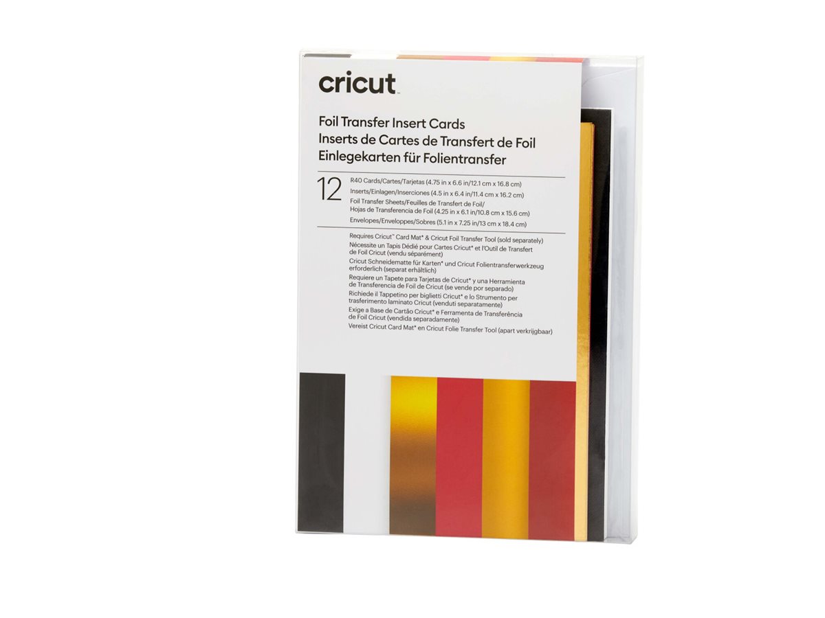 Cricut Royal Flush Sampler - Folietransfe-indstikskort - 12 stykker - 108 x 156 mm - guld, rød