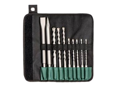 Bor- og mejselsæt SDS+, 8 bor 5-14 mm + 2 mejsler