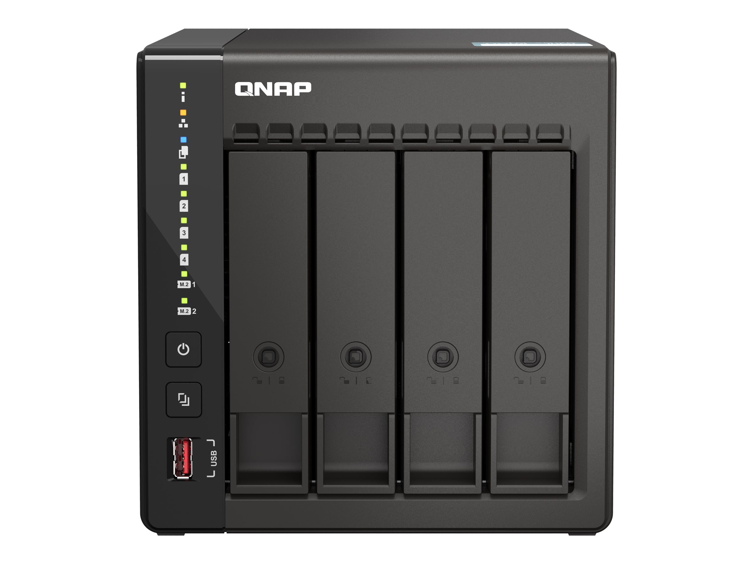 QNAP TS-453E-8G 16TB WD Red Plus NAS-Bundle NAS inkl. 2x 8TB WD Red Plus 3.5 Zoll SATA Festplatte