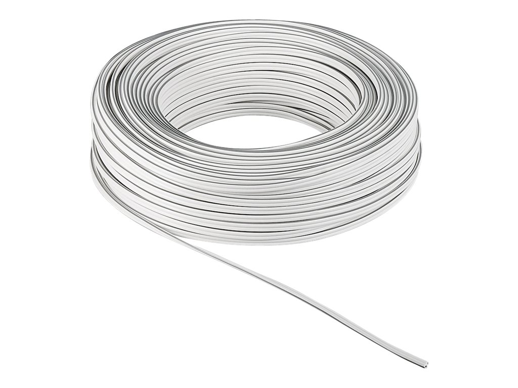 Goobay Højttalerkabel hvid CU 10 m rulle, tværsnit 2 x 0,5 mm²