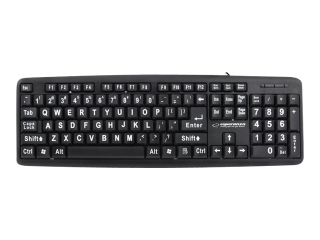 Esperanza USB KEYBOARD WITH CAPITAL LETTERS FLORIDA - Tastatur - Sort