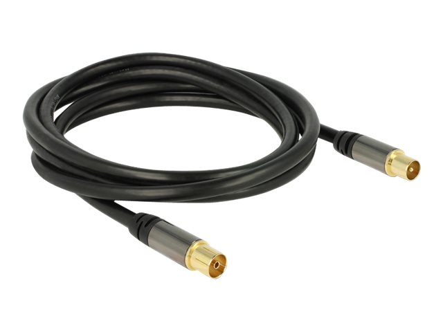 DeLOCK Antennekabel Koaksial 2m Sort Sort