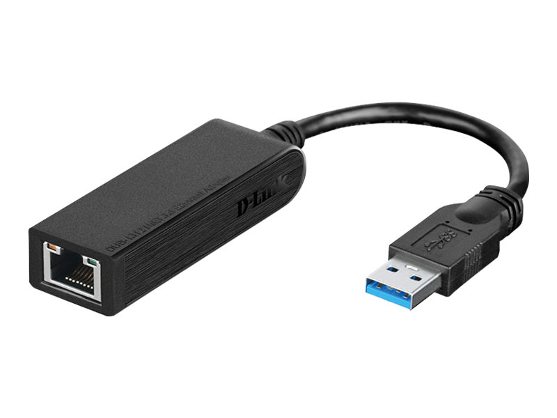 D-Link USB 3.0 netværksadapter, 10/100/1000Mbps, 1xRJ45, 1xUSB3.0 Typ