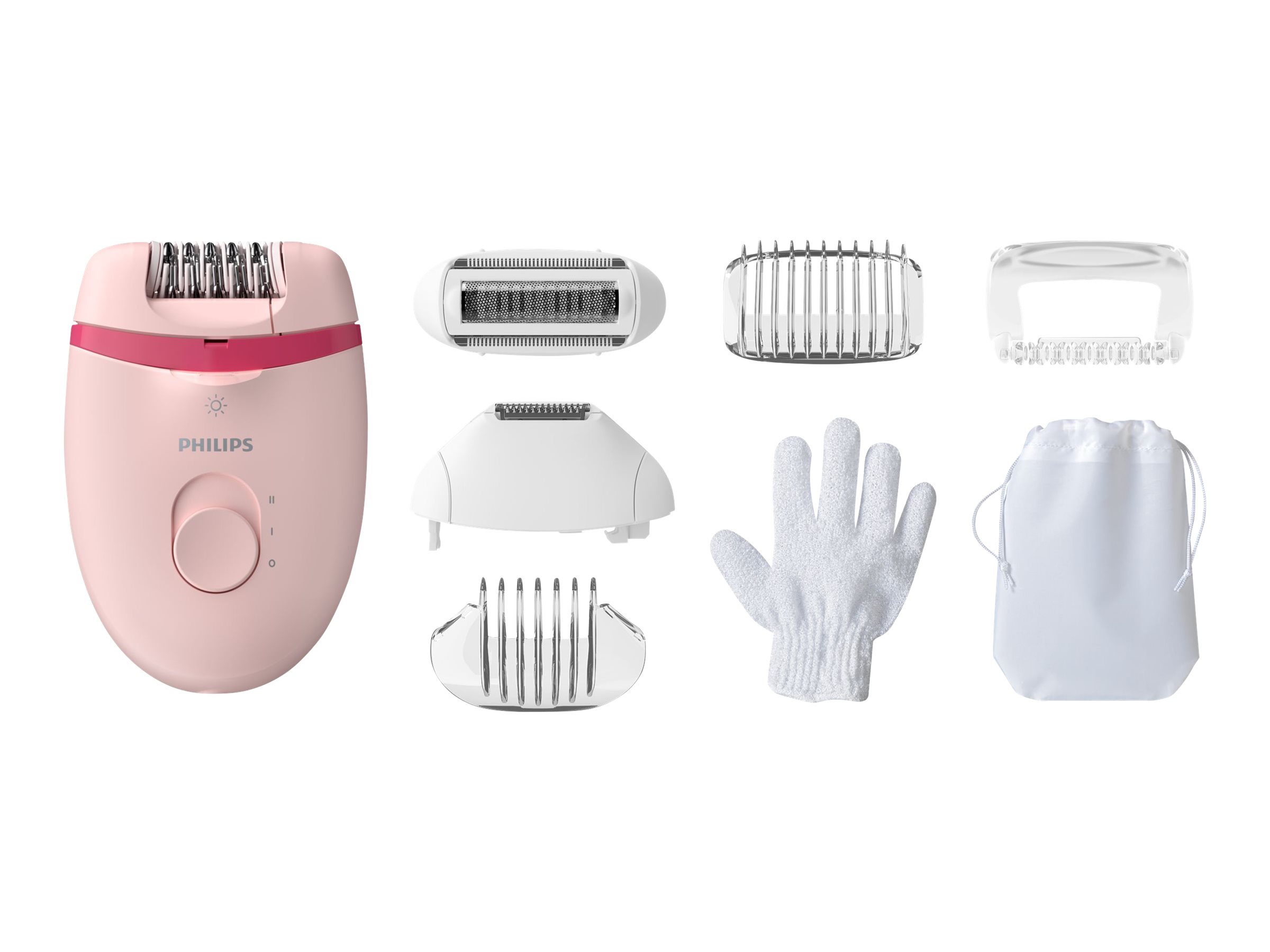 Philips Satinelle Essential epilator med Opti-light - ledningsdrevet, kompakt