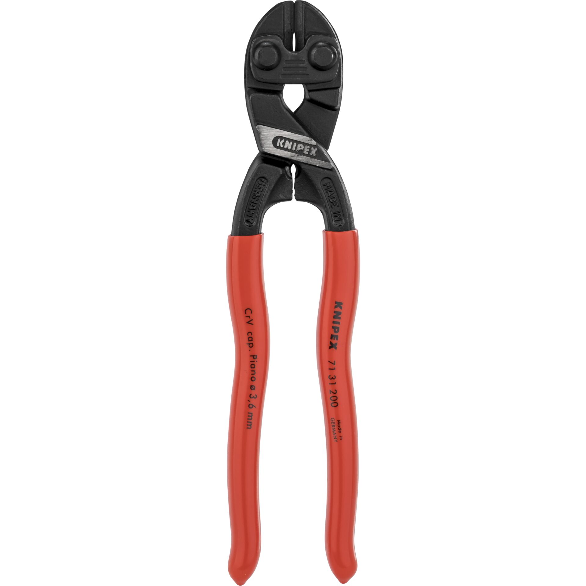 Knipex CoBolt, Boltskærertang, Krom-vanadium-stål, Plast, Rød, 200 mm, 330 g