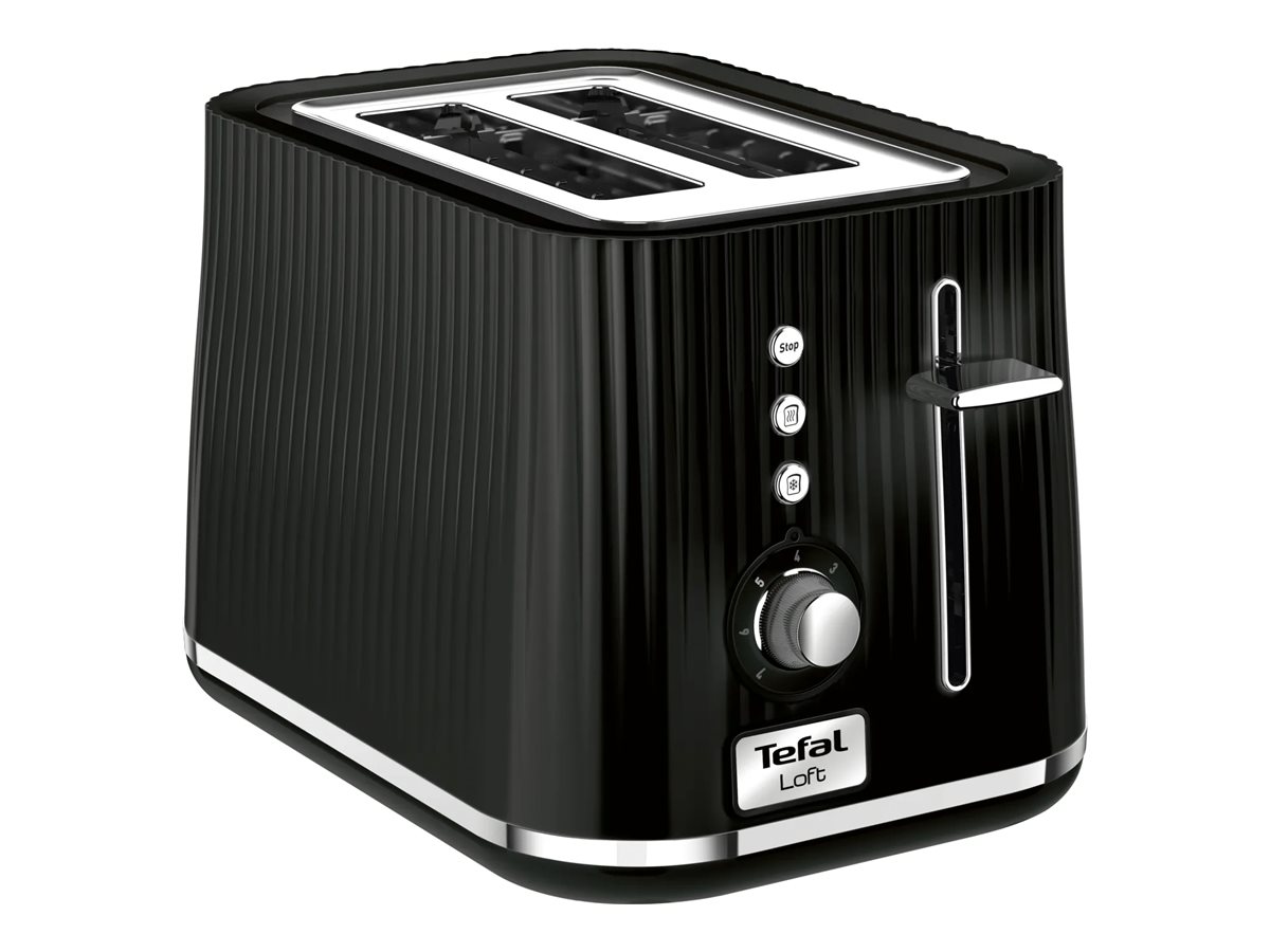 Tefal Loft 2S TT761838, 2 skive(r), Sort, Knapper, Dreje