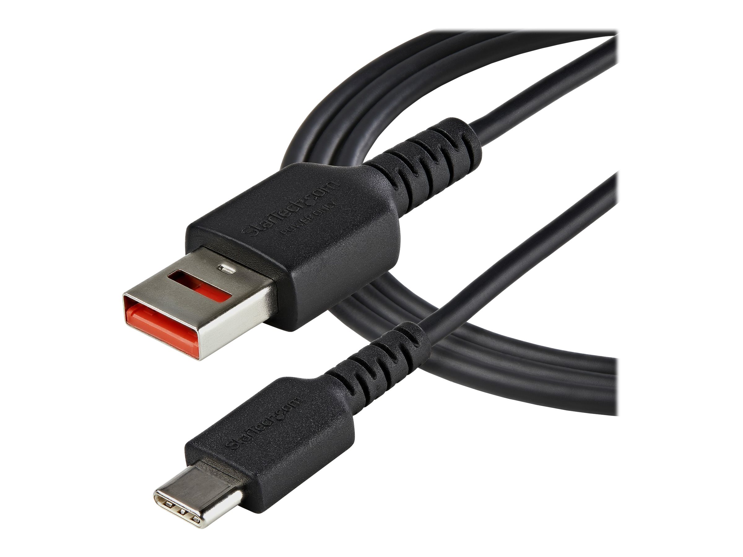 StarTech.com 3ft (1m) Secure Charging Cable, USB-A to USB-C Data Blocker Charge-Only Cable, No-Data Power-Only Charger Cable for Phone/Tablet, Data