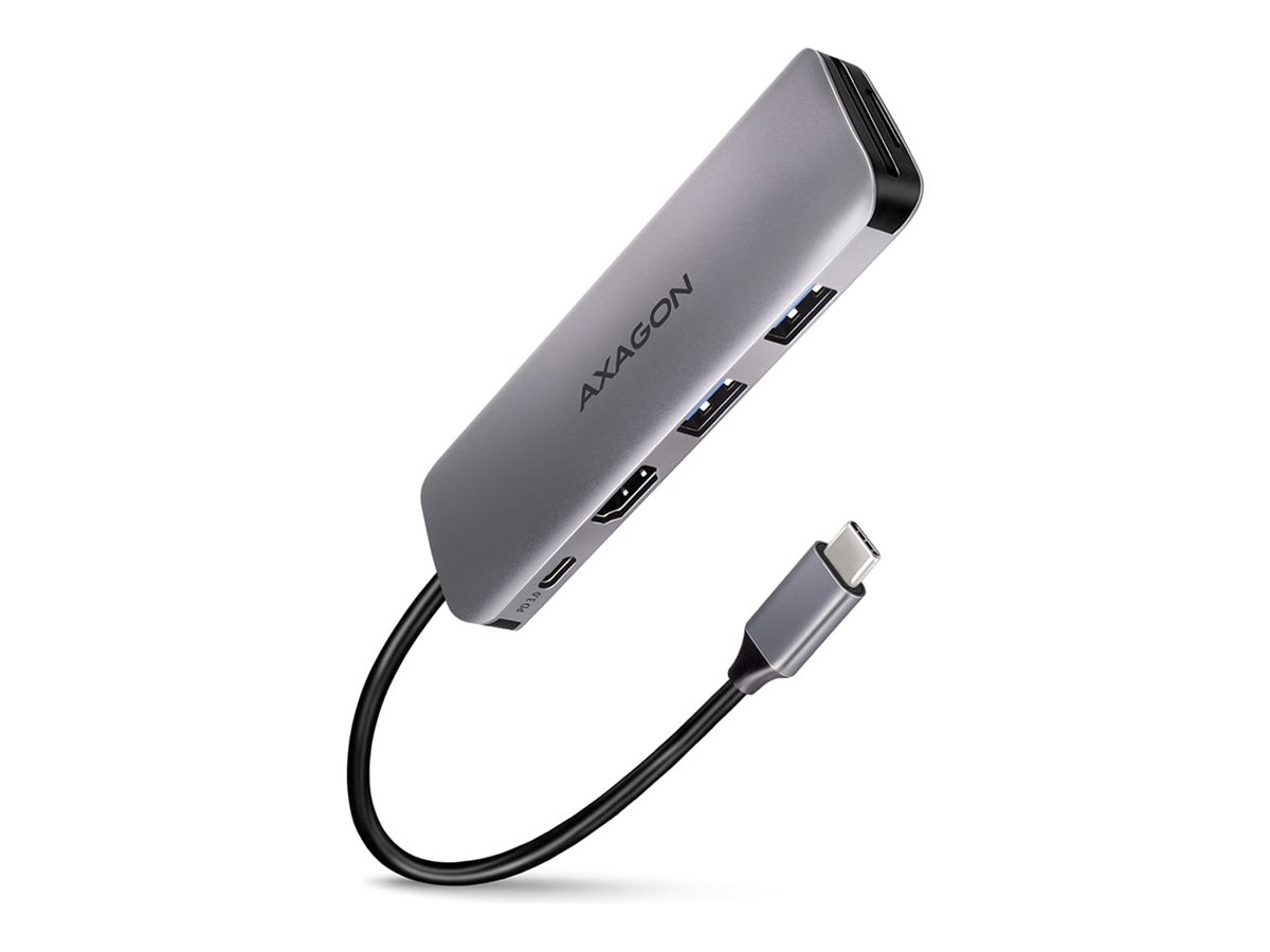 AXAGON HMC-5 - Dockingstation - for desktop, laptop, smartphone, tablet - USB-C 3.2 Gen 1 / USB 3.0 / Thunderbolt 3 - HDMI
