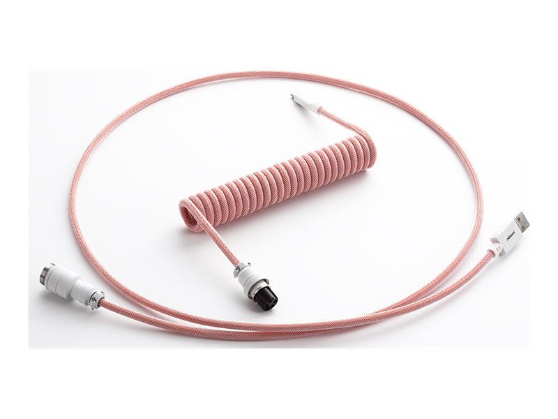 CableMod Pro Coiled Keyboard Cable USB A to USB Type C, Orangesicle - 150cm USB Kabler - GEEKD.dk