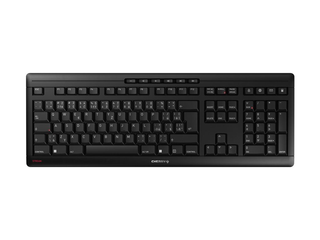 CHERRY STREAM KEYBOARD WIRELESS Tastatur Saks Trådløs Tjekkisk