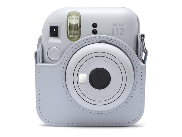 Fujifilm Instax - Taske til kamera - kunstig læder - ler hvid - for Instax Mini 12