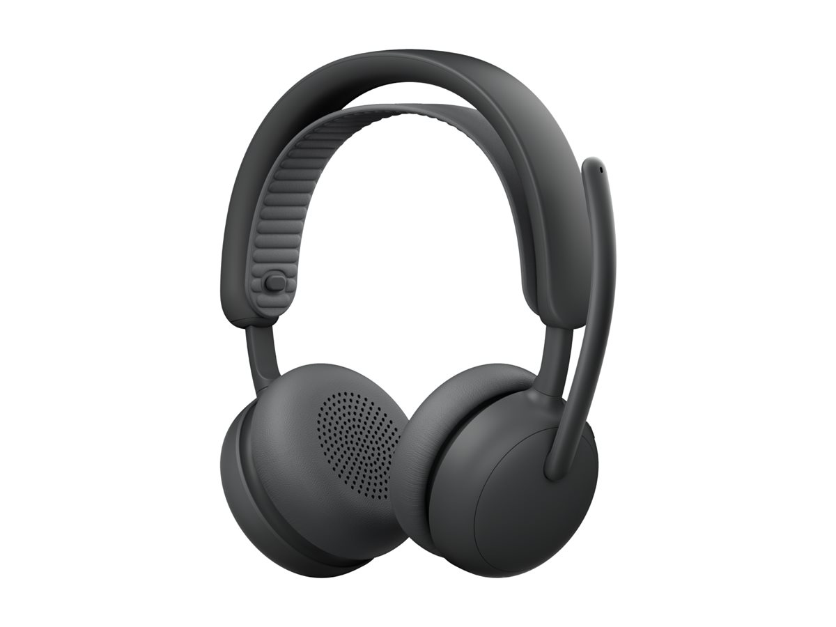 Logitech Zone Wireless 2 ES for Business - Headset - på øret - Bluetooth - trådløs, kablet - aktiv støjfjerning - USB-C - grafit - Certified for Microsoft Teams