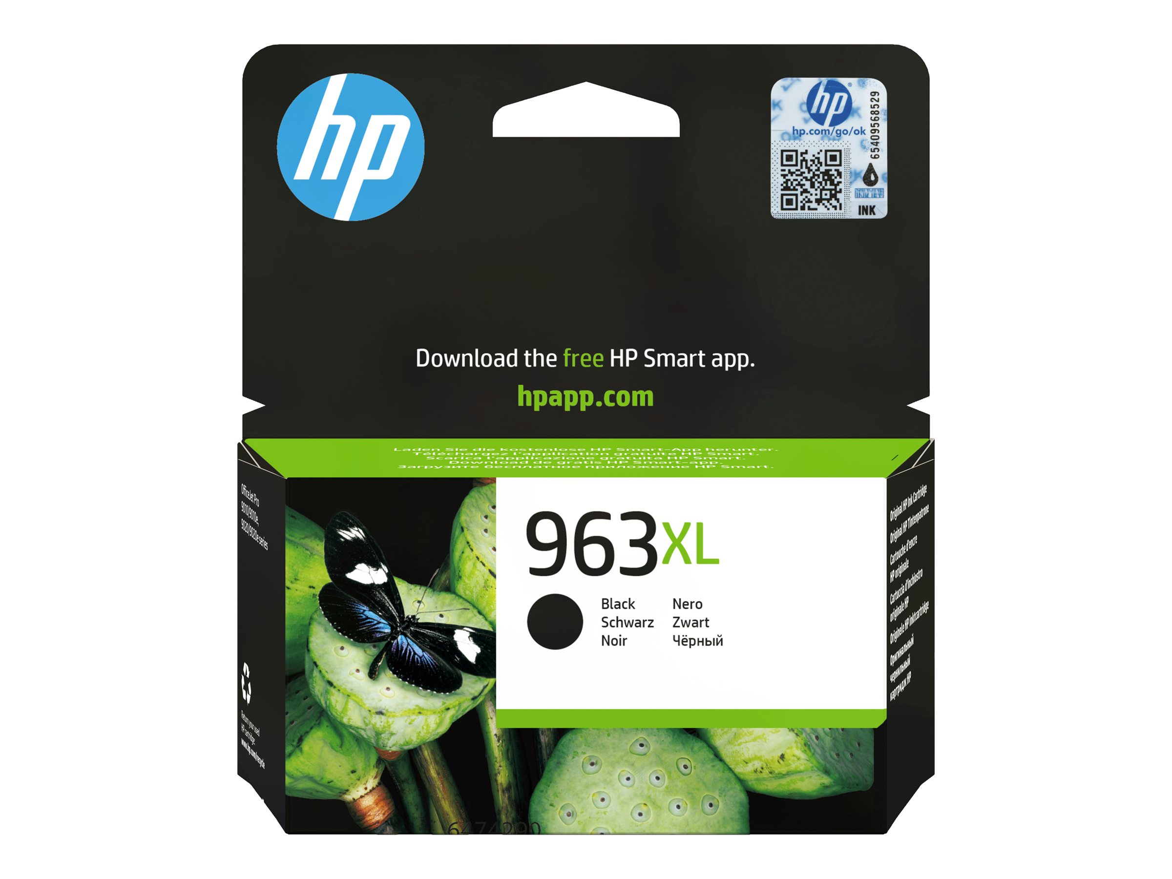 HP 963XL High Yield Black Original Sort 2000 sider Blæk