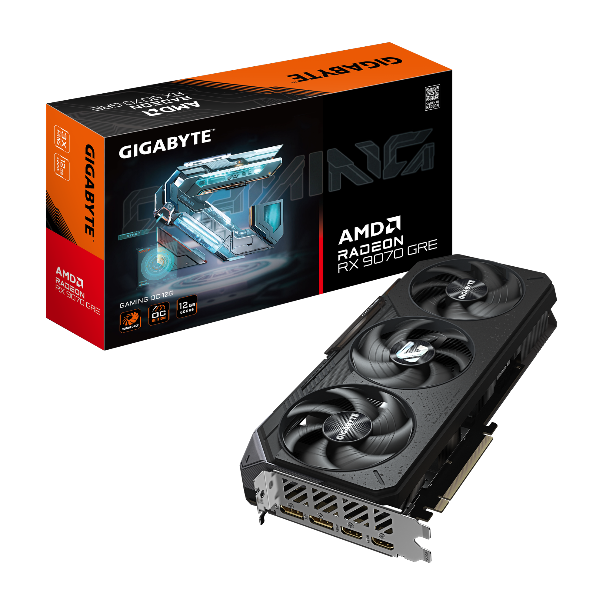 GIGABYTE Radeon RX 9070 GRE GAMING OC 12G AMD Radeon RX 9070 GRE 12 GB