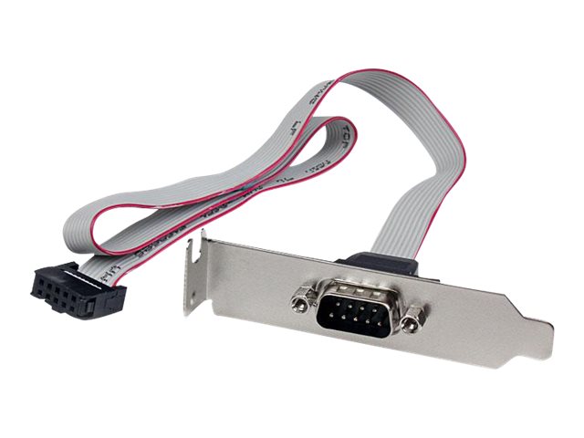 StarTech.com 1 Port 16in DB9 Serial Port BRacket to 10 Pin Header - Low Profile - low profile DB9 Header - DB9 bRacket (PLATE9M16LP) Seriel-panel
