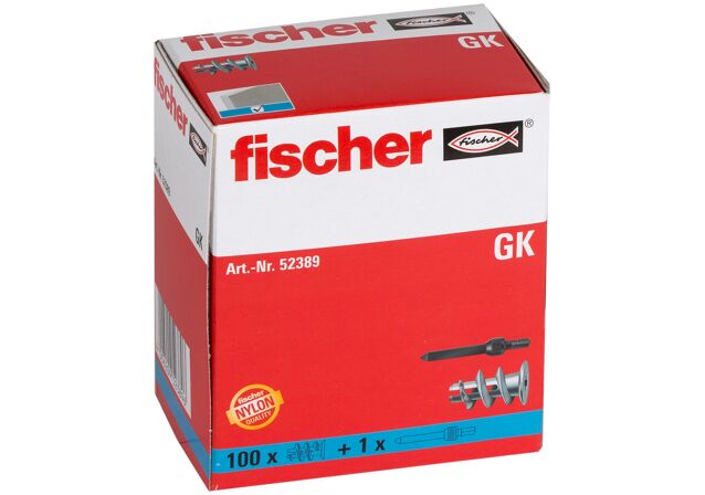 Fischer 52389, Vægstik, Gipsplade, 22 mm, 4 mm, 5 mm, 100 stk