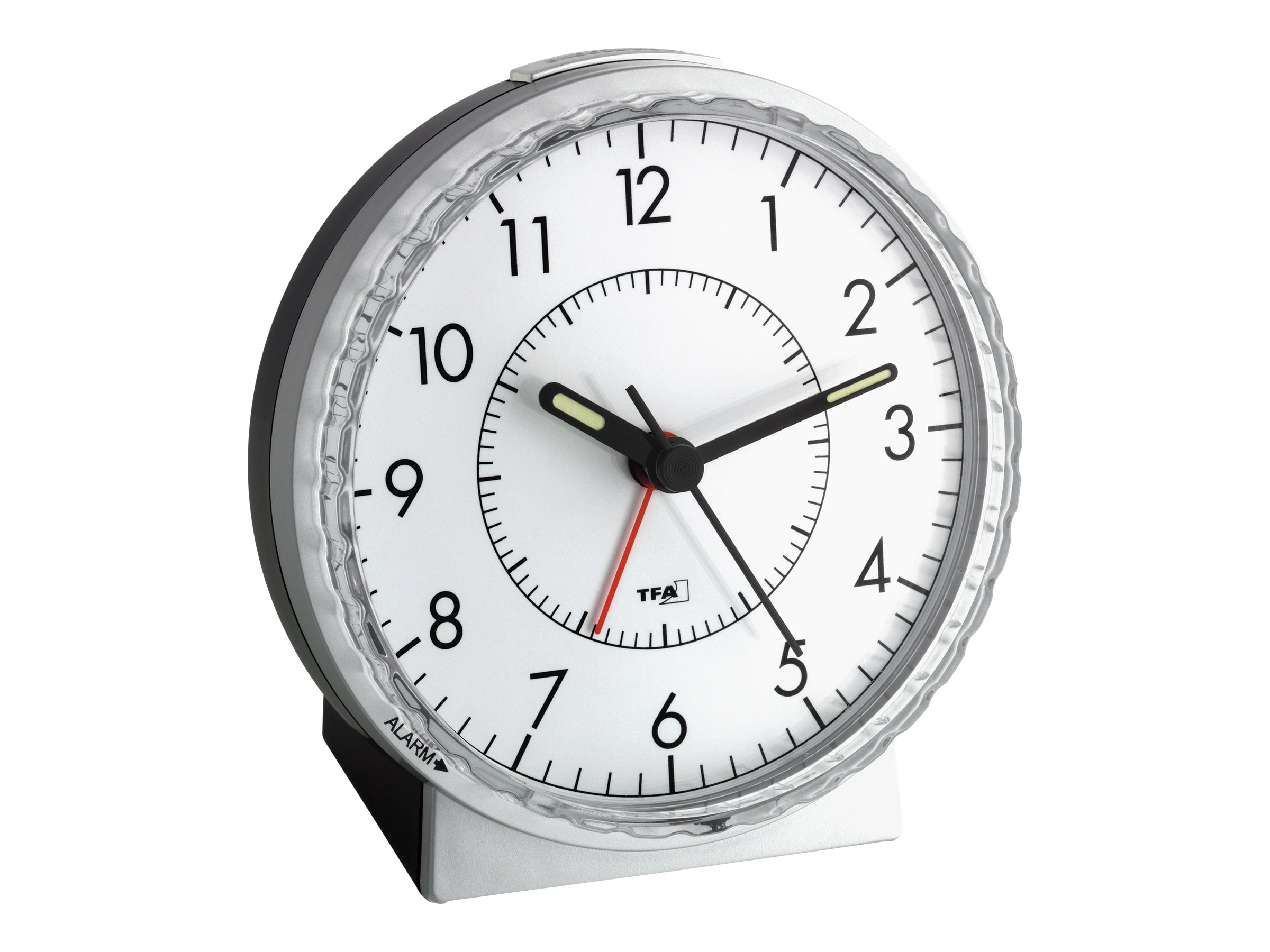 TFA Alarmur Sølv/sort Analog