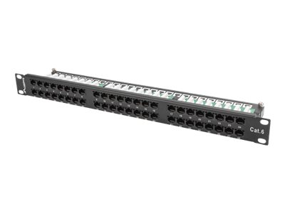 Lanberg PPU6-1048-B 48-Port 1U 19" Cat.6 UTP Patch Panel Black