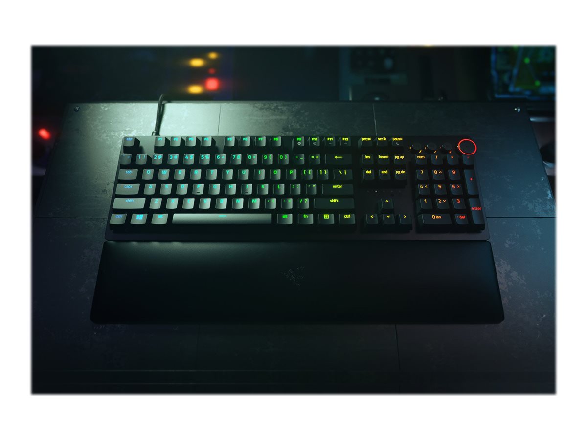 Razer Huntsman V2 Optical Purple - ND - Gaming Tastatur - Nordisk - Sort