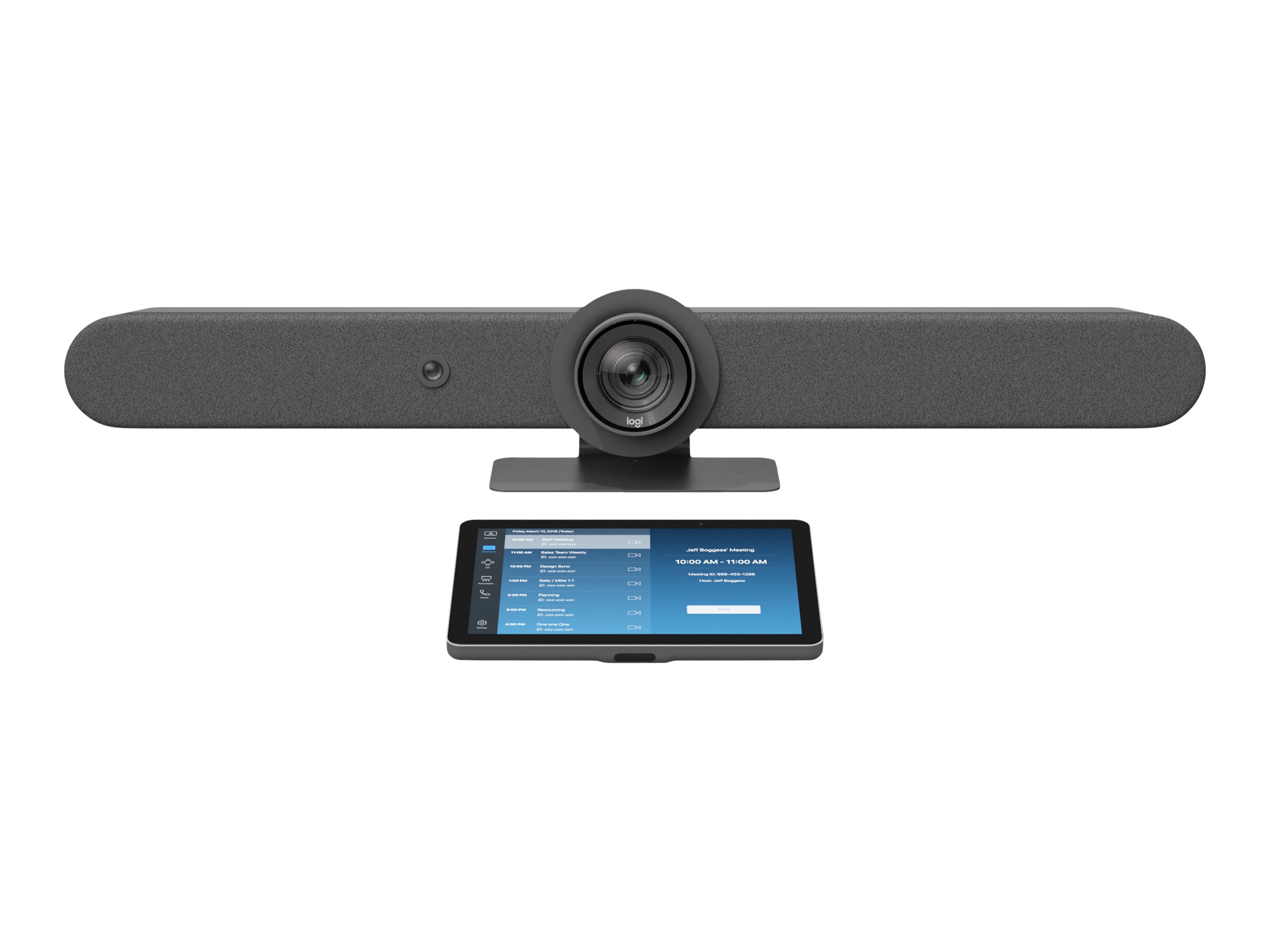 Logitech - Videokonferencepakke (Logitech Tap IP, Logitech Rally Bar) - Certified for Zoom Rooms, Certified for Microsoft Teams Rooms, RingCentral Certified, Tencent Meeting Certified - grafit - power adapter included