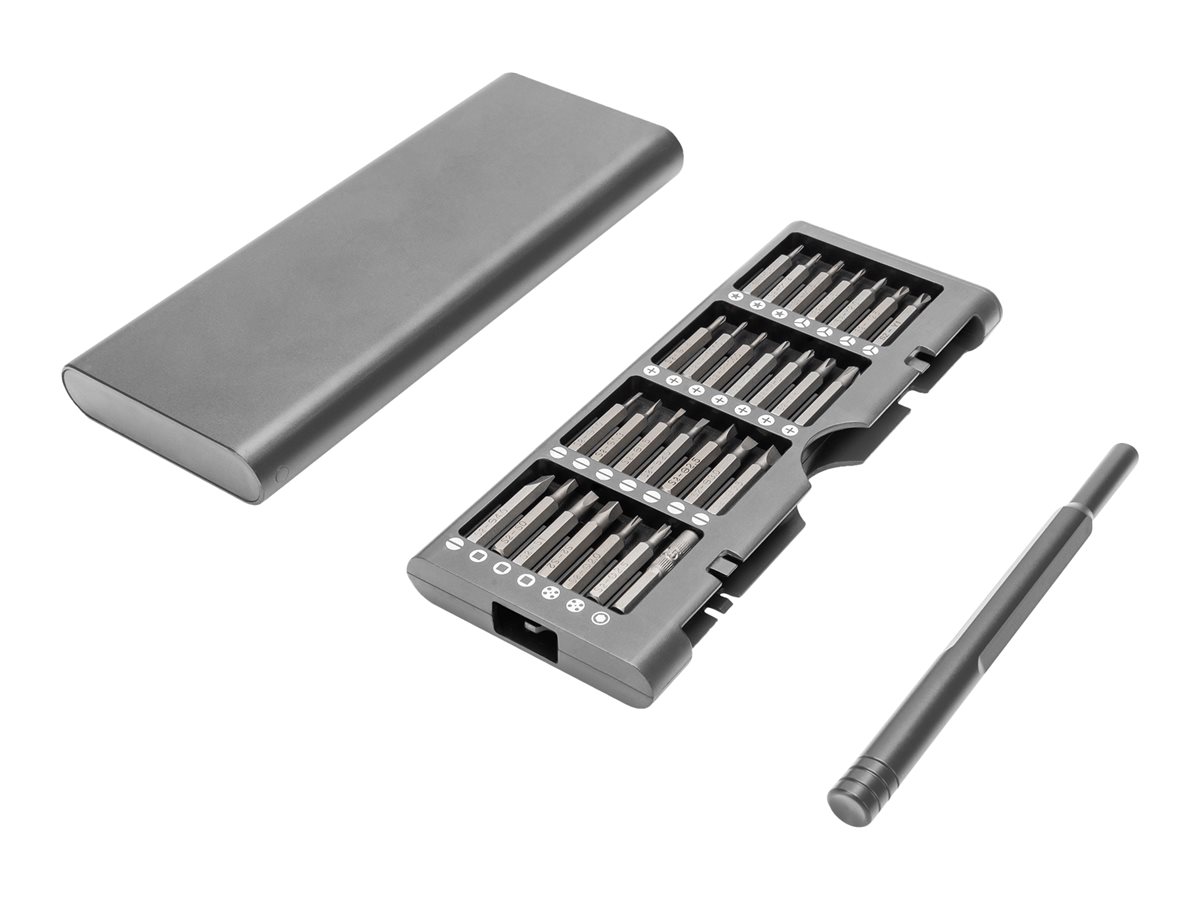 DIGITUS - precision screwdriver handle with bit set - 57 pieces