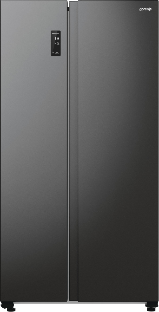 Gorenje Side by side NRR9185EABXL H247B, Fritstående, Amerikansk dør, Sort, Rustfrit stål, 2 dør(e), Berøring, LED