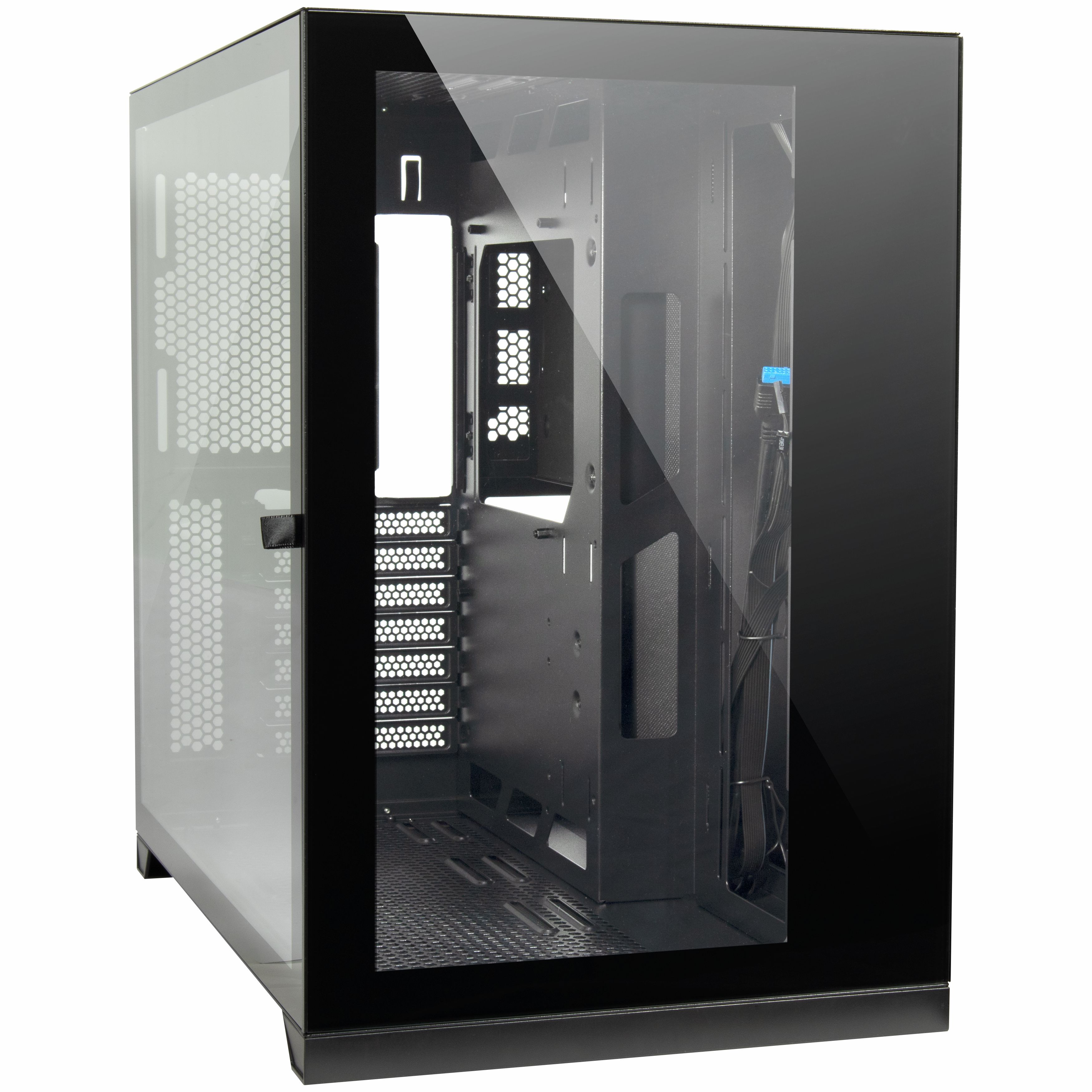 Inter-Tech C-703 Vision - Tower - ATX - sidepanel med vindue (hærdet glas) - ingen strømforsyning (ATX) - USB/Lyd