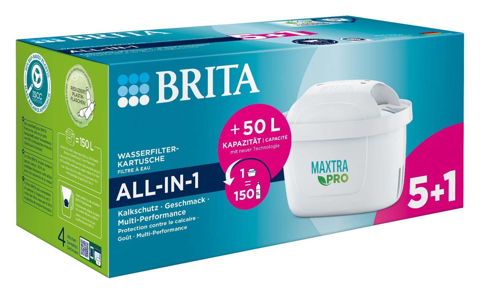 Brita MAXTRA PRO All-in-1 Kande vandfilter 6. stk Hvid