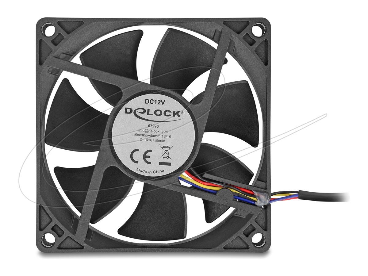DeLOCK Fan 1-pack Sort 80 mm