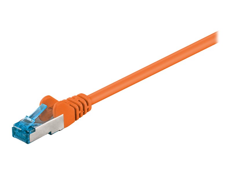 Goobay Netværkskabel CAT 6A, S/FTP (PiMF), orange, 0,5 m kobberleder (CU), halogenfri kabelkappe (LSZH)
