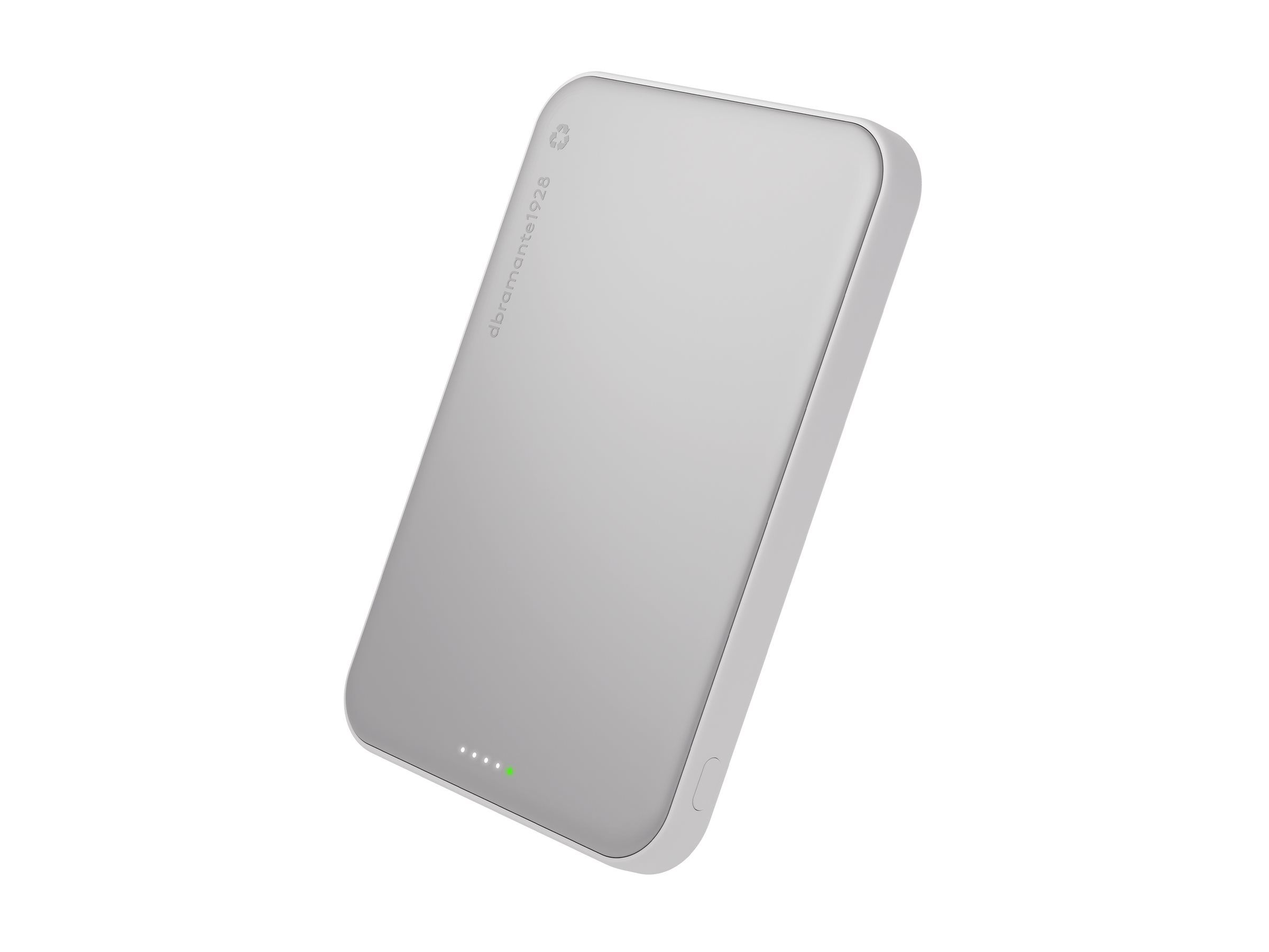 dbramante1928 re-charge - Power Bank 5K Wireless Slim Qi2.2 - 25w Powerbank - Hvid - 5000 mAh